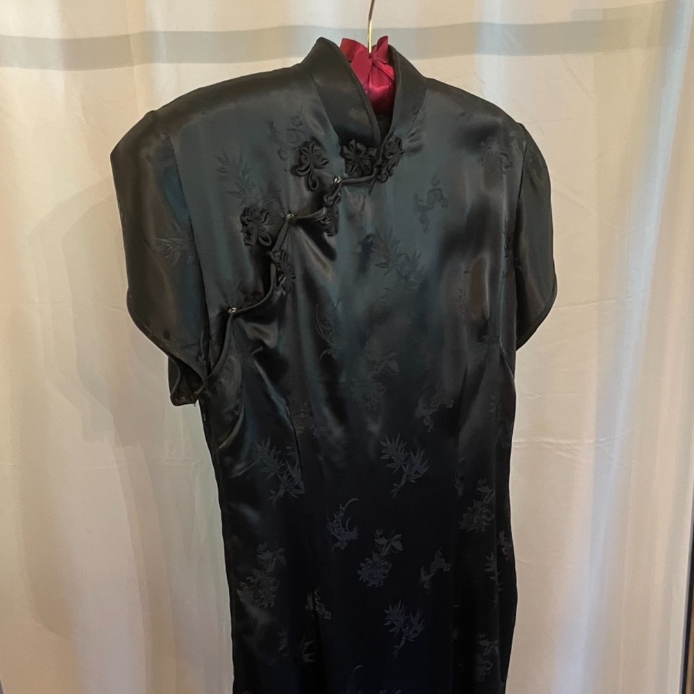 Black silk dress